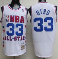 Mitchell And Ness Boston Celtics -33 Larry Bird White 1990 All Star Stitched NBA Jersey