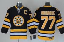 Boston Bruins -77 Ray Bourque Black CCM Throwback Stitched NHL Jersey