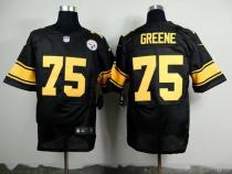 Nike Pittsburgh Steelers #75 Joe Greene Black Gold No Men's Stitched NFL Elite Jersey