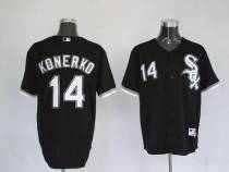 Chicago White Sox -14 Paul Konerko Stitched Black MLB Jersey
