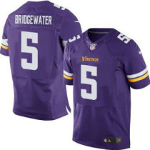 NEW Vikings -5 Teddy Bridgewater Purple Team Color Stitched NFL Elite Jersey
