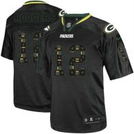 Nike Green Bay Packers #12 Aaron Rodgers New Lights Out Black Men's Stitched NFL Elite Jersey
