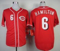 Cincinnati Reds -6 Billy Hamilton Red Cool Base Stitched MLB Jersey