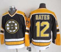 Boston Bruins -12 Adam Oates Black CCM Throwback New Stitched NHL Jersey