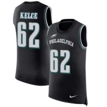 Nike Eagles -62 Jason Kelce Black Alternate Stitched NFL Limited Rush Tank Top Jersey
