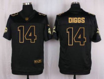 Nike Minnesota Vikings -14 Stefon Diggs Black Stitched NFL Elite Pro Line Gold Collection Jersey