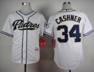 San Diego Padres #34 Andrew Cashner White Cool Base Stitched MLB Jersey