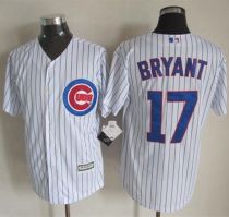Chicago Cubs -17 Kris Bryant White Strip New Cool Base Stitched MLB Jersey