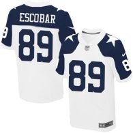 Nike Dallas Cowboys #89 Gavin Escobar White Thanksgiving Throwback Men's Stitched NFL Elite Jersey