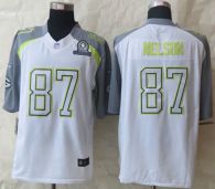 Nike Green Bay Packers #87 Jordy Nelson White Pro Bowl Men's Stitched NFL Elite Team Carter Jersey