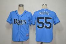 Tampa Bay Rays #55 Matt Moore Light Blue Cool Base Stitched MLB Jersey