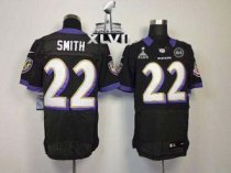 Nike Ravens -22 Jimmy Smith Black Alternate Super Bowl XLVII Stitched NFL Elite Jersey
