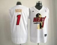 Miami Heat -1 Chris Bosh White 2012 NBA Champions Stitched NBA Jersey