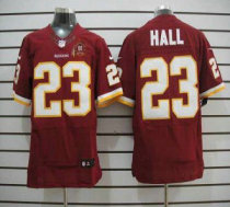 Nike Redskins -23 DeAngelo Hall Burgundy Red Team Color With 80TH Patch Stitched NFL Elite Jersey