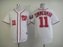 Washington Nationals #11 Zimmerman Ryan White Stitched MLB Jersey
