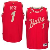 Chicago Bulls -1 Derrick Rose Red 2015-2016 Christmas Day Stitched NBA Jersey