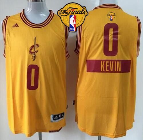 Cleveland Cavaliers #0 Kevin Love Gold 2014-15 Christmas Day The Finals Patch Stitched Youth NBA Jer