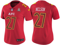 WOMEN'S AFC 2017 PRO BOWL OAKLAND RAIDERS #27 REGGIE NELSON RED GAME JERSEY
