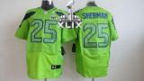 Nike Seattle Seahawks #25 Richard Sherman Green Alternate Super Bowl XLIX Men‘s Stitched NFL Elite J