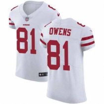 Nike 49ers -81 Terrell Owens White Stitched NFL Vapor Untouchable Elite Jersey
