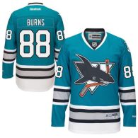 San Jose Sharks -88 Brent Burns Teal 25th Anniversary Stitched NHL Jersey