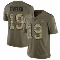 Nike Vikings -19 Adam Thielen Olive Camo Stitched NFL Limited 2017 Salute To Service Jersey