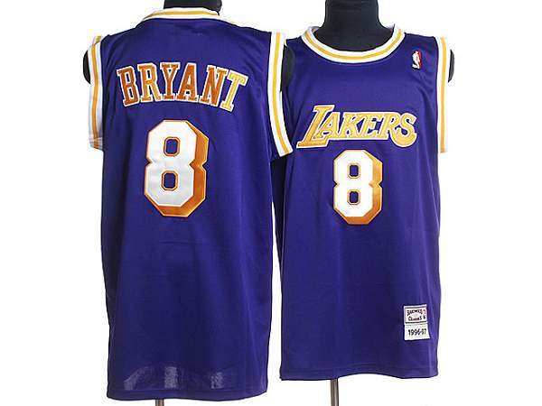 Mitchell and Ness Los Angeles Lakers -8 Kobe Bryant Stitched Purple Throwback NBA Jersey
