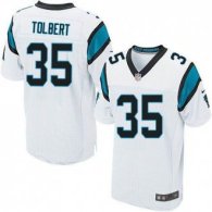 Nike Carolina Panthers -35 Mike Tolbert White Stitched NFL Elite Jersey