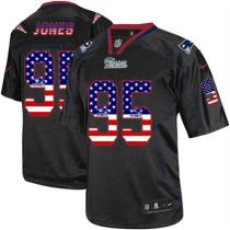 Nike New England Patriots -95 Chandler Jones Black Mens Stitched NFL Elite USA Flag Fashion Jersey