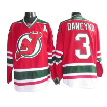 New Jersey Devils -3 Ken Daneyko Red Green CCM Team Classic Stitched NHL Jersey