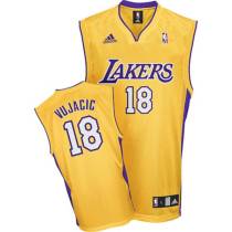 Los Angeles Lakers -18 Sasha Vujacic Stitched Yellow NBA Jersey