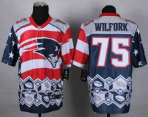 Nike New England Patriots -75 Vince Wilfork Navy Blue NFL Elite Noble Fashion Jersey