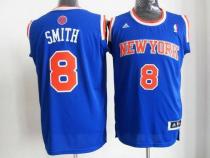 New York Knicks -8 JR Smith Blue Road New 2012-13 Season Stitched NBA Jersey