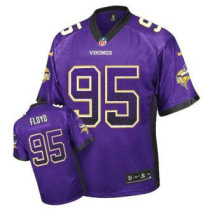 Nike Vikings -95 Sharrif Floyd Purple Team Color Stitched NFL Elite Drift Fashion Jersey