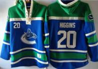 Vancouver Canucks -20 Chris Higgins Blue Sawyer Hooded Sweatshirt Stitched NHL Jersey