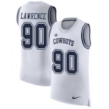 Nike Cowboys -90 Demarcus Lawrence White Stitched NFL Limited Rush Tank Top Jersey