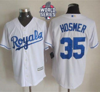 Kansas City Royals -35 Eric Hosmer White New Cool Base W 2015 World Series Patch Stitched MLB Jersey