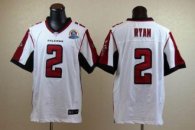 Nike Falcons 2 Matt Ryan White With Hall of Fame 50th Patch Stitched NFL Elite Jersey