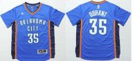 Oklahoma City Thunder -35 Kevin Durant Blue Short Sleeve Stitched NBA Jersey
