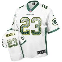 Nike Green Bay Packers #23 Damarious Randall White Men's Stitched NFL Elite Drift Fashion Jersey