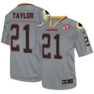 Nike Redskins -21 Sean Taylor Lights Out Grey With 80TH Patch Stitched NFL Elite Jersey