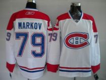 Montreal Canadiens -79 Andrei Markov Stitched White NHL Jersey