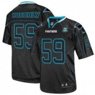 Nike Panthers -59 Luke Kuechly Lights Out Black With 20TH Season Patch Stitched Jersey