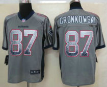 2013 New Nike New England Patriots 87 Gronkowski Drift Fashion Grey Elite Jerseys