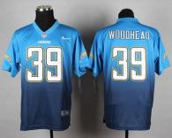 Nike San Diego Chargers #39 Danny Woodhead Navy Blue Electric Blue Men‘s Stitched NFL Elite Fadeaway