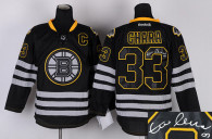 Autographed Boston Bruins -33 Zdeno Chara Black Ice Stitched NHL Jersey