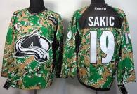 Colorado Avalanche -19 Joe Sakic Camo Veterans Day Practice Stitched NHL Jersey