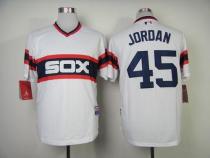 Chicago White Sox -45 Michael Jordan White Alternate Home Cool Base Stitched MLB Jersey