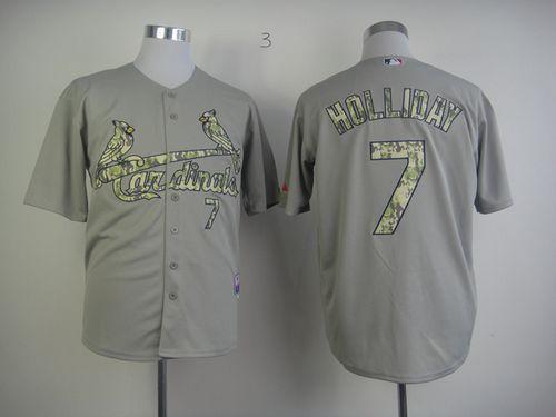 St Louis Cardinals #7 Matt Holliday Grey USMC Cool Base Stitched MLB Jersey