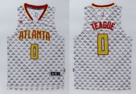 Atlanta Hawks -0 Jeff Teague White Swingman Stitched NBA Jersey